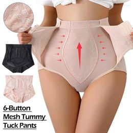Women's Shapers Row Buckle Belly Buttock Girdles Panties Women Sexy Lingerie Corset Waist Breathable Mesh Body Shaping Pants Female Shaper