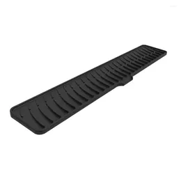 Table Mats Striped Grooves Drain Pad Anti-slip Silicone Faucet Splash Guard Set For Kitchen Sink Quick Farmhouse