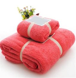 Clean Hearting 2pcs Towel Microfiber Fabric Towel Set Plush Bath Face Hand Quick Dry Towels for Adult Kids Bath Hair Gifts5579986