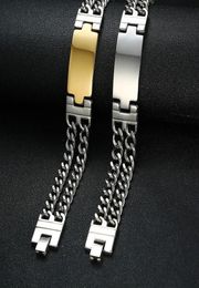 Link Chain Chunky Mens ID Bracelets Stainless Steel Wrist Pulsera Masculina 866quot5961864