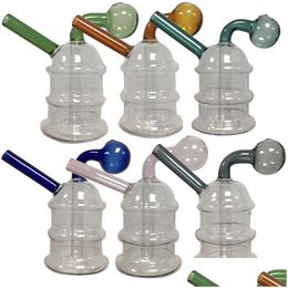 Smoking Pipes Retails Tower Oil Burner Bubblers One-Piece Hand Pipe Kit Percolator Diffuser Water Hookah Bongs Bubbler Smart Recycle F Otgaa