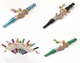 Metal Hookahs Tips Crystal Inlaid S Gold Plating Smoking Pipes Beads Pendants Hookah Shishas Portable Popular 16ml G25119386