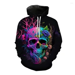 Men's Hoodies Autumn Skull 3D Print Men Women Fashion Horror Sweatshirts Oversized Casual Hoodie Kids Pullovers Tracksuit Clothing