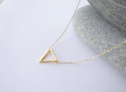 1 small hollow Geometric triangle necklace simple polygon geometry V female male iron lucky woman mother men039s family gifts j7947735
