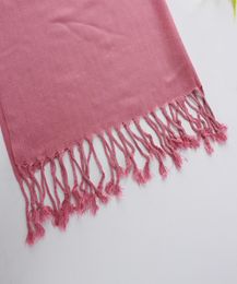 40 Colors Pashmina Cashmere Solid Shawl Wrap Women039s Girls Ladies Scarf Soft Fringes Solid Scarf4804969