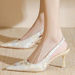 Dress Shoes Sexy Thin Heels Party Women's Pumps 2024 Summer Women Pointed Toe Fashion High Heel Comfortable Shallow Female