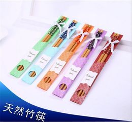 Bamboo Chopsticks Practical Chopstick Natural Woodiness New Style Chopsticks Personalized Wedding Favors Giveaways Gift Sellin7092188