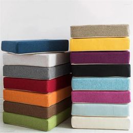 Pillow Solid Chair Sofa Super Soft Wear Resistant Flax Breathable Non-Skid Seat Sponge Pad For Home