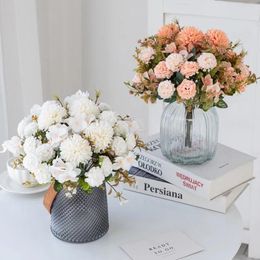 Decorative Flowers Hydrangea Artificial Er Rose Buds Diy Candy Box Vase For Home Room Decor Christmas Garland Wedding Bouquet Silk