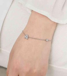 S925 Silver 26 English Alphabet Bracelets personalised zirconia Letter chain Initial Name Bracelet for women Jewelry accessories7012676