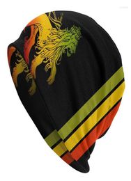 Berets Cool Rasta Lion Of Judah Art Skullies Beanies Hats Autumn Winter Men Women Cap Adult Warm Multifunction Bonnet Knitting Hat5293402