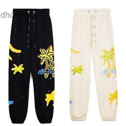 2024 Trend Designer Summer Fashion Trends International Coconut Tree Letter Print Paim Drawstring Slim Fit Mens Sweetheart Pants Street Leggings Star Matching Pa