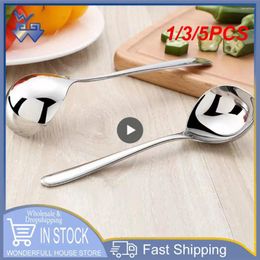 Spoons 1/3/5PCS Stainless Steel Ladle Household Long Handle Drinking Spoon Mirror Reflection Feel Comfortable Porridge