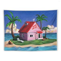 Tapestries Kame House Tapestry Bedroom Decor Aesthetic Room Wall Coverings Decoration Korean Style