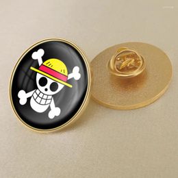 Brooches Monkey D Luffy Skull Brooch Badges Lapel Pins