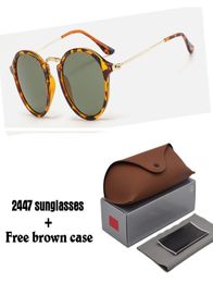 Brand Designer Round sunglasses for male and female Retro Sports sun glasses women men uv400 lenses Oculos de sol with brown 3466068