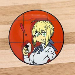 Brooches Anime Stupid Girl Hard Enamel Pin For Women Lapel Pins Badges On Backpack Clothing Accessories Fashion Jewellery Gift