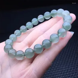 Link Bracelets 10MM Natural Green Rutilated Quartz Bracelet Healing Crystal Beads Elastic Charm For Women Energy Jewellery Gift