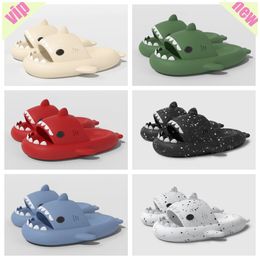 Shark Massage Bottom Slippers for Adult Couples Bathroom Slippers Shark blue shower black home Flip Flops rainbow fashion family eva trend solid 2024