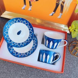 Cups Saucers European Bone China Coffee And Tableware Plates Dishes Afternoon Tea Drinkware With Gift Box