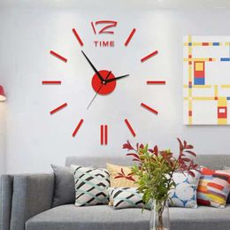 Wall Clocks 1PC Clock Mirror Stickers Creative DIY Removable Art Decal Sticker Home Decor Living Room Quartz Needle