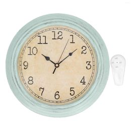 Wall Clocks 12 Inch Vintage Clock Silent Quartz Movement Round Retro Decorative Hanging For Living Room Bedroom