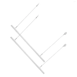 Frames 2 Set Advertising Poster Folder Canvas Hanging Pole Painting Tool Posters Flagpole Scroll Plastic Clothes Hangers