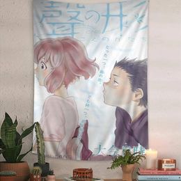 Tapestries A Silent Voice Tapestry Art Printing Japanese Wall Anime Hanging Home Decor