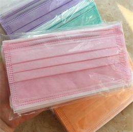 NEW Disposable Face Mask 3 Layers Dustproof Protective Cover Masks AntiDust Disposable Salon Earloop Mouth Mask 20223000003