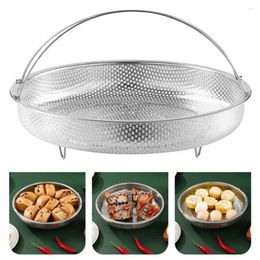 Double Boilers Steamer Shelf Food Basket Stainless Steel Cooking Utensils Drain Drainer With Handle Pot Steaming