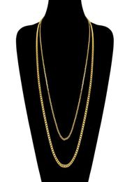 Gold Silver Cuban Link Chain Mens Necklaces Hip Hop Miami Gold Chain Necklaces Jewellery A Bling Bling Gold Chains3150108