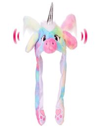 Animal Hat with Plush Moving Ears Jumping Pop Up Beating Hats Dress Up Cosplay for Kids Girls Boys6139548
