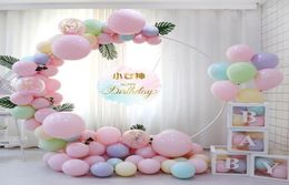 98cm White Plastic Balloon Arch Ring DIY Background Holder Circle Ballon Column Base Baby Shower Birthday Wedding Party Decor Deco5908921