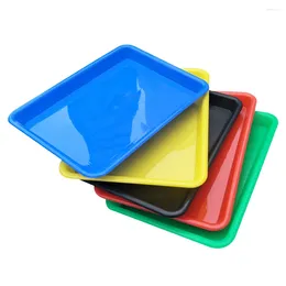 Plates 5pcs Activity Plastic Rectangular Tray Storage Toy Brick Serving For Tools Hand-crafted Artwork Parts Small