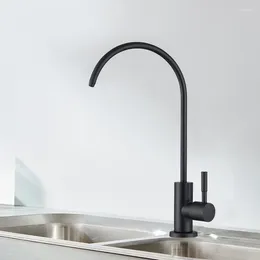 Kitchen Faucets Black/Brushed Direct Drinking 304 Stainless Steel Tap For Anti-Osmosis Purifier Water And Sink Faucet