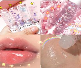 Rollon transparent with glitter lip makeup pearlescent white primer lip gloss transparent Moisturising lip oil3458608
