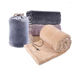 Blankets USB Heated Warm Fleece Shawl Portable Electric Blanket Winter Car For Body Warming Heating