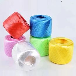 Storage Bags 500m Plastic Rope Ball Strapping Material Nylon PP Color Non-Slip Tearing Packing Binding Belt Gift Packaging