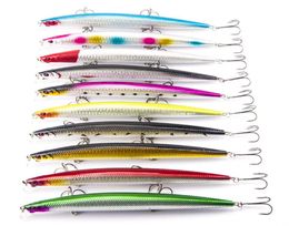 Big game fishing pencil wobble baitfish lure 18cm 26g 2 hooks 10colors saltwater crankbaits minnow Walleye bass Artificial hard b6581323