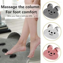 Carpets Bathroom Feet Massager Mat Soft Silicone Bristles Shape Foot Scrubber Exfoliating Achy Soothing Dead Skin Removal