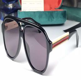 0463S Black Plastic Pilot Sunglasses Grey Lens 58mm Gafas de sol sunglasses for men new with box2987048