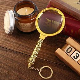 Keychains 70mm Handheld Magnifier High Definition 10X Magnifying Glass Portable Lens Eye Loupe Watch Spaper