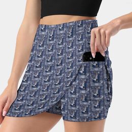 Skirts Jugglers Women's Skirt Mini A Line With Hide Pocket Circus Birds Moon Ball Horse Dream