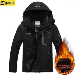 Men's Jackets 2024 Winter Parka Men 6XL Plus Velvet Warm Windproof Coats Mens Retro Hooded Thick Masculino Casacos Outwear Overcoat