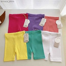 Shorts Baby underwear childrens casual safety shorts childrens candy Colour elastic waist Trousers girls comfortable Korean pants soft clothing 2-8TL2405L2405