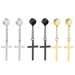 Backs Earrings Punk Mens Strong Magnet Magnetic Cross Ear Stud Set Non Piercing Fake Gift For Boyfriend Lover Jewelry