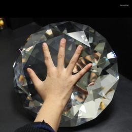 Decorative Figurines Huge Big Size 11.8 Inch Diameter Crystal Diamond Stone Drawing Room Lobby Fengshui Decor