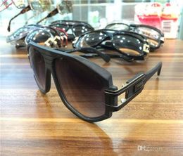 Cool Vintage Legends Sunglasses for Men Matte Black Gold Grey Gradient Lens 163 sunglasses New with Box2608160