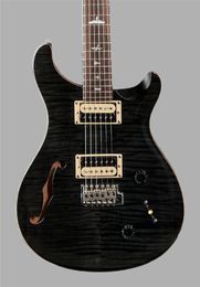 hot SE CUSTOM 22 SEMIHOLLOW Grey BLACK 6 strings electric guitar made in China High quality with