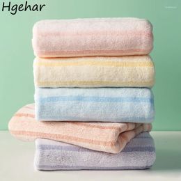 Towel 35x75cm Striped Candy Colour Thicken Microfiber Wash Face Hair Quick Dry Soft Comfortable Home Household Bathroom Absorbent